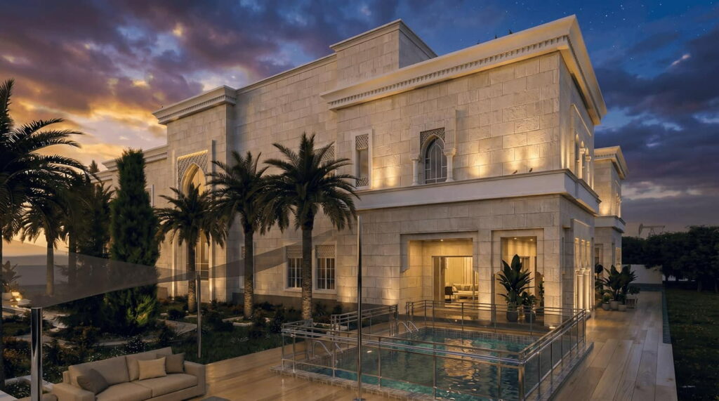 mydesign3d-exterior-design-arabic-villa-sunset-facade-render-249